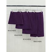 型直筒裙中长款 紫色 双面呢羊毛裙100%羊毛加厚A版 简约保暖短裙