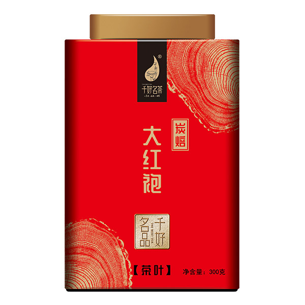 千好名茶炭培大红袍茶300克正岩大红袍罐装礼品盒
