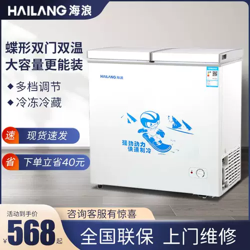 182L Коммерческая энергия -Двойная температурная двойная двойная морозильная каплю