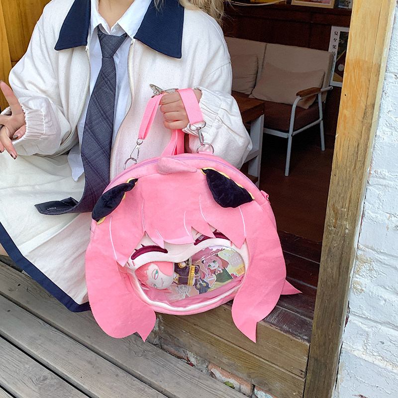 日系孤独原创摇滚崩坏可爱爱莉初音痛包未来毛绒斜挎包双肩包耐脏