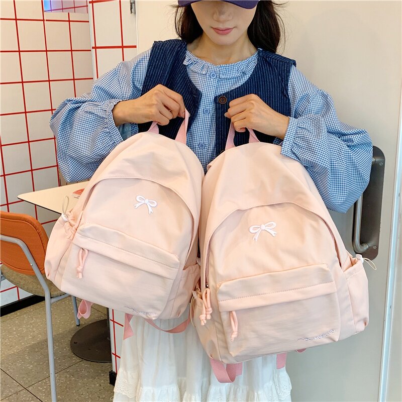日系可爱少女书包女韩版初中生高中学生上课双肩包大容量旅行背包