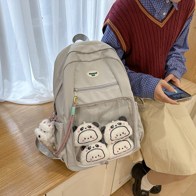 凡班新款少女痛层两用双肩书包