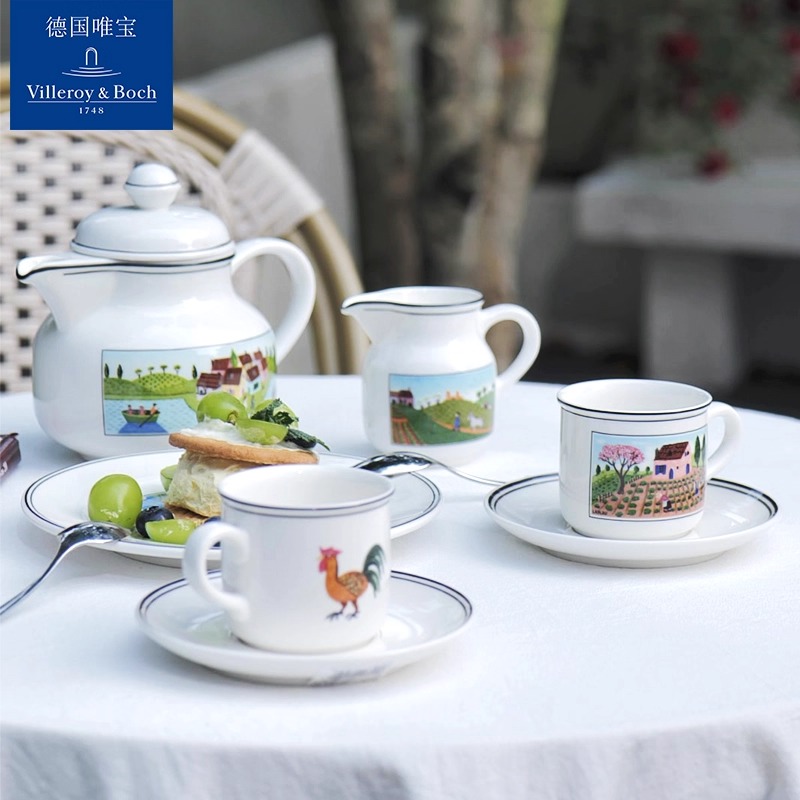 德国唯宝纳夫手绘田园风马克杯