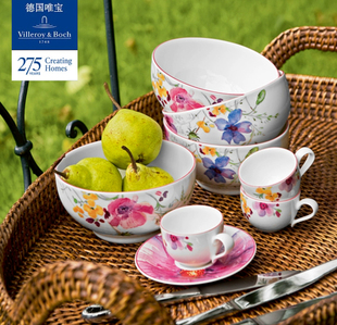 boch德国唯宝紫色迷情系列菜盘汤盘鱼盘米饭碗陶瓷套装 villeroy