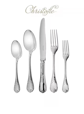 CHRISTOFLE昆庭 Marly马尔利刀叉勺镀银西餐餐具全套乔迁送礼家用