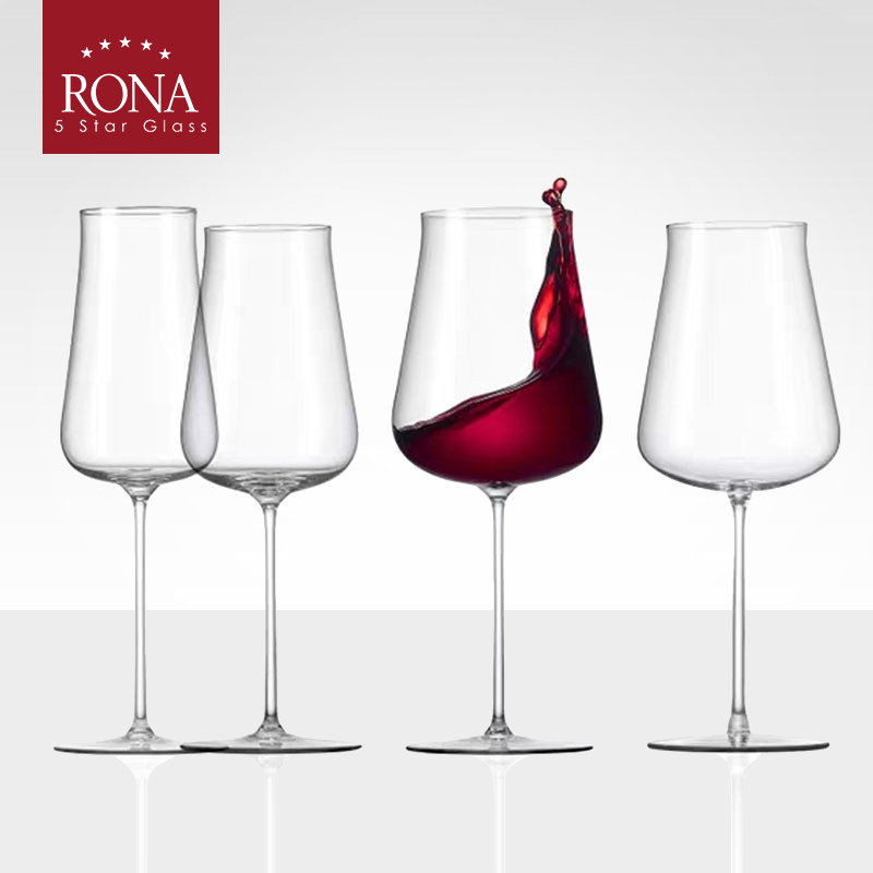 细腿薄壁 欧洲进口rona水晶玻璃红酒杯波尔多雷司令高脚葡萄酒杯
