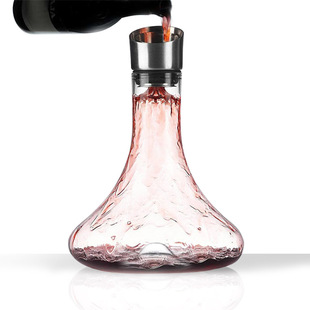 酒壶 德国工艺水晶玻璃家用醒酒器快速红酒瀑布过滤醒酒器带盖个性