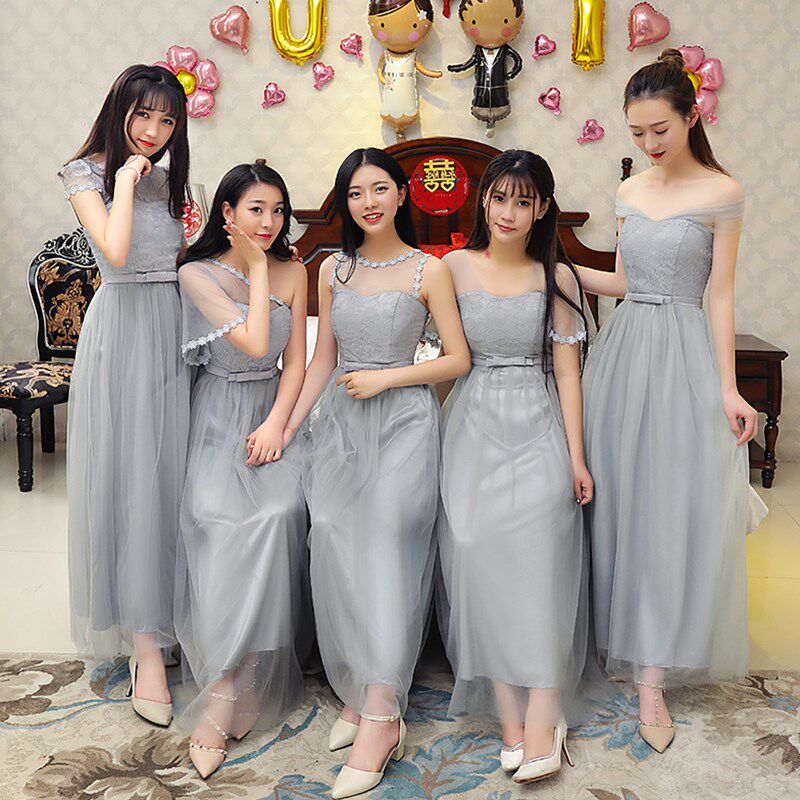 201920182018新款伴娘服长款韩版姐妹团长裙女宴会大码灰色修身|msdalam kategori Butik wanita / wanita, perkahwinan/Cheongsam/pakaian, pakaian/malam - dari Buy2taobao.com untuk memberikan perkhidmatan ejen Taobao profesional membeli
