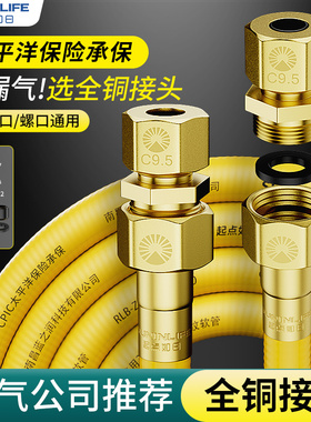 燃气管天然气不锈钢波纹管煤气管软管专用防爆金属可拆卸通用接头