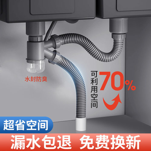 厨房洗菜水槽配件防臭套装