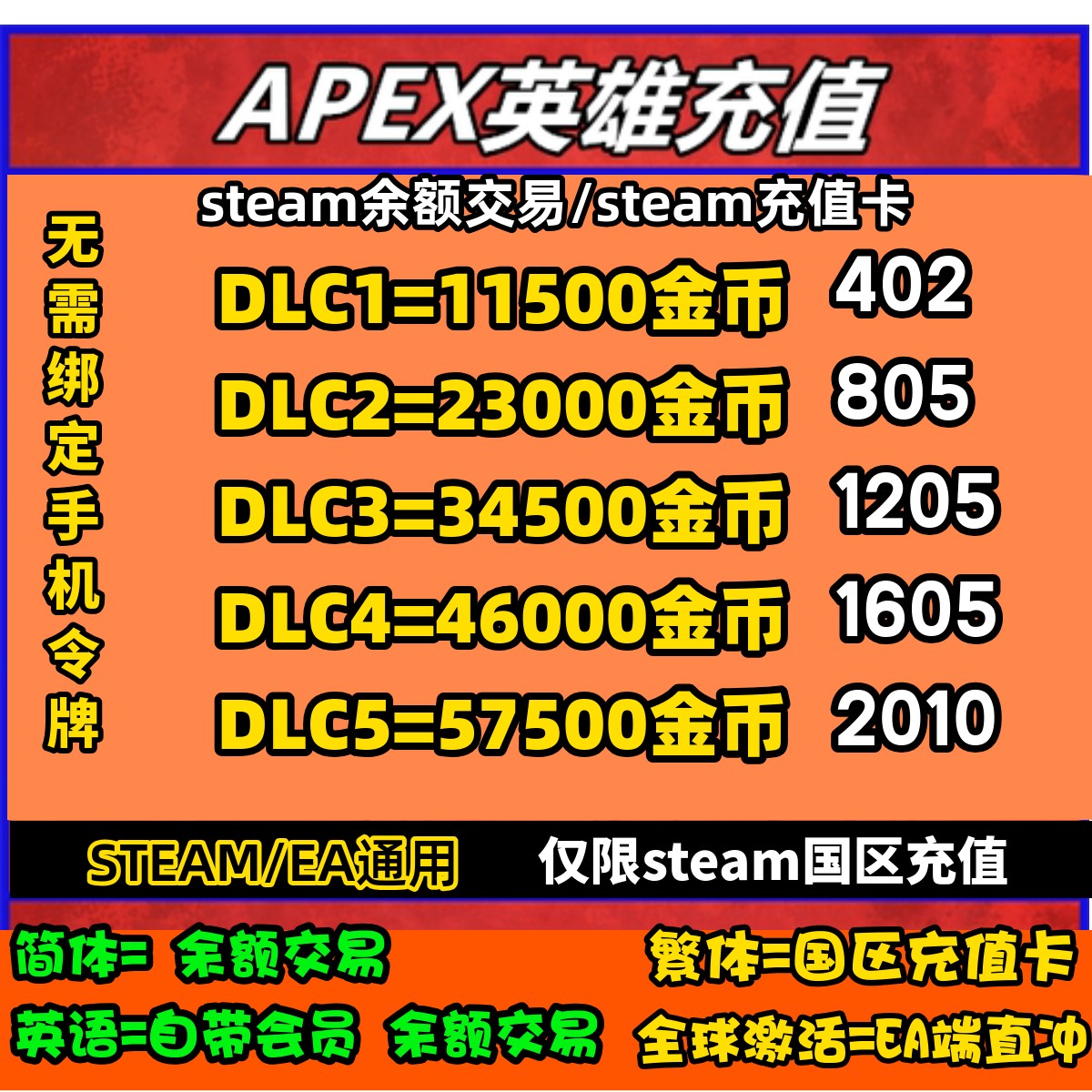 steamapex英雄亏本促销apex代充