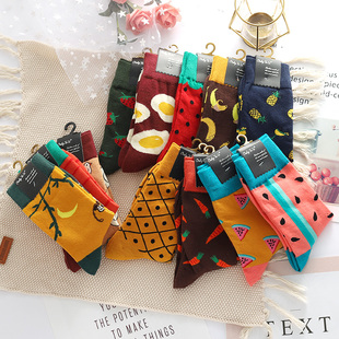 棉质中筒袜男女情侣韩版 运动潮袜日系学院风高筒长袜街头百搭ins