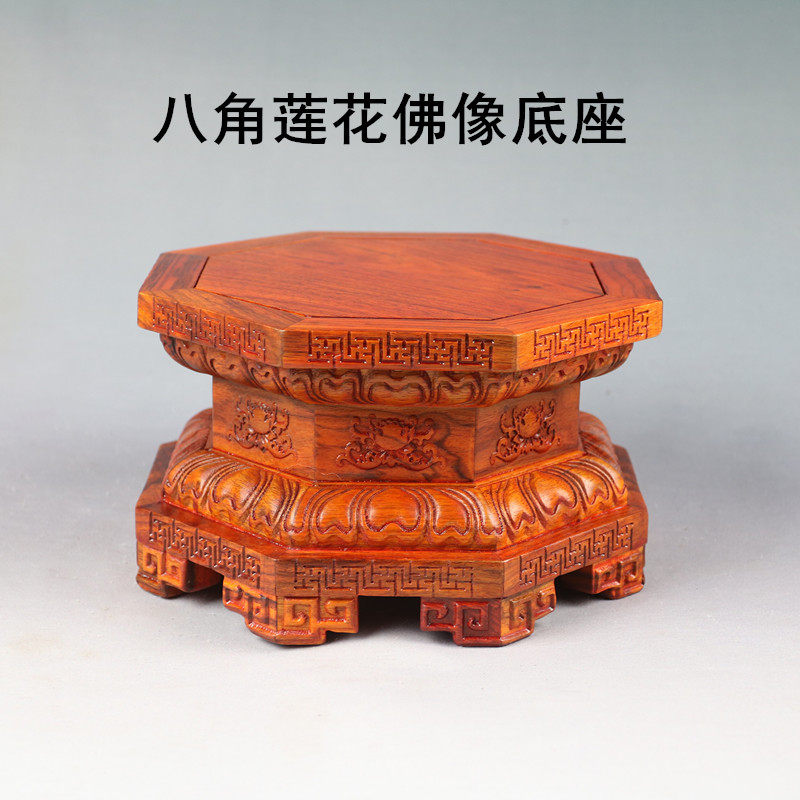 红木莲花金刚观音貔貅佛像