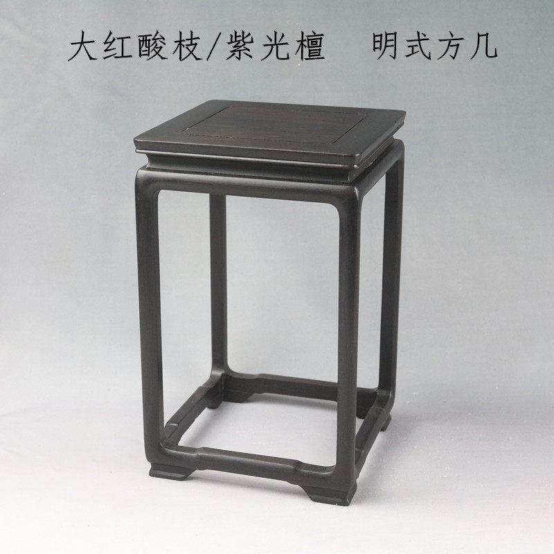 大红酸枝紫光檀明式盆景玉石瓷器