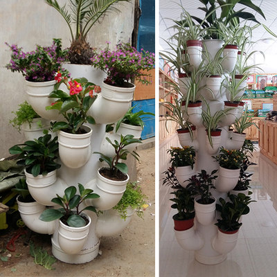 落地花架多层阳台种菜机家庭菜园客厅创意花架幼儿园装饰花架花盆 虎窝淘