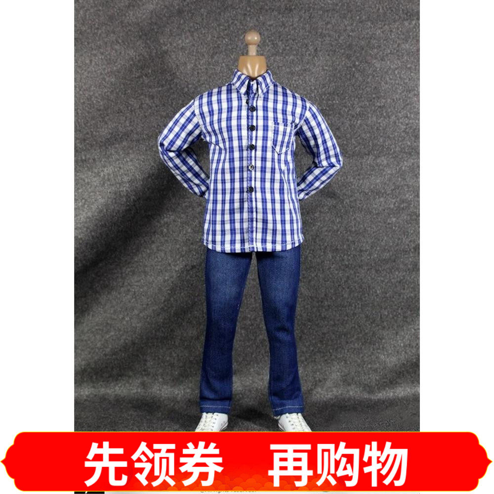 ZYTOYS ZY5028 1/6比例 蓝白格仔牛仔套装 新版 现货,模玩/动漫/周边/娃圈三坑/桌游,可动/兵人/雕像专区,淘宝优惠券,粉丝福利购,淘宝优惠卷
