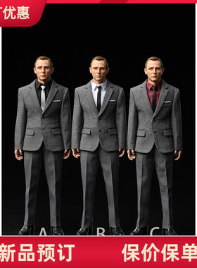 Toy center 1/6 CEN-M20 兵人男士特工007 灰色西服西装吊卡 接单