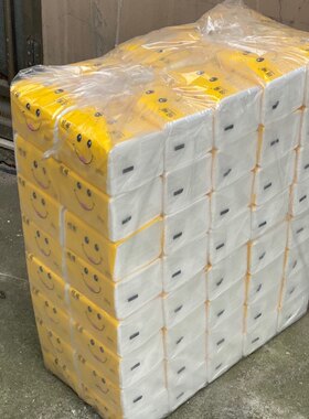 美家欣饭店用抽纸80包包邮单层压花纸巾木浆纸可湿水