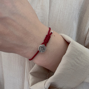 「小财宝」原创设计S925纯银碎银盘缠元 女生手绳 宝纽扣国潮新中式