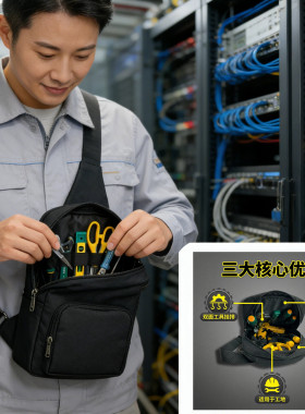 电工专用胸包万用表收纳包小号