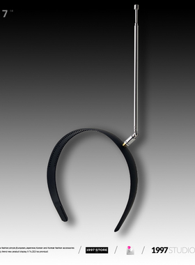 机器人cosplay装扮道具赛博朋克复古科幻风发卡天线发箍头饰未来