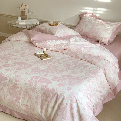 床单四件套纯棉少女亲肤