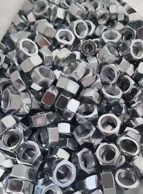 4.8级螺丝螺母国标镀锌六角螺母螺帽大全M3M4M5M6M8M0M14M12