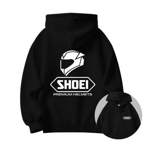 shoei头盔联名摩托车四季通用骑行服同款套头卫衣秋冬季潮流上衣