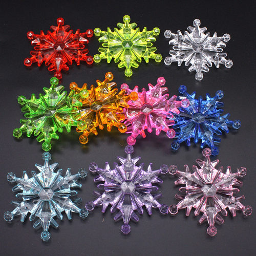 透明仿水晶雪花饰品挂件礼物