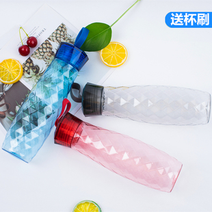 乐扣乐扣 550ml 透明 宝石水杯运动旅行男女情侣杯塑料时尚 HLC647