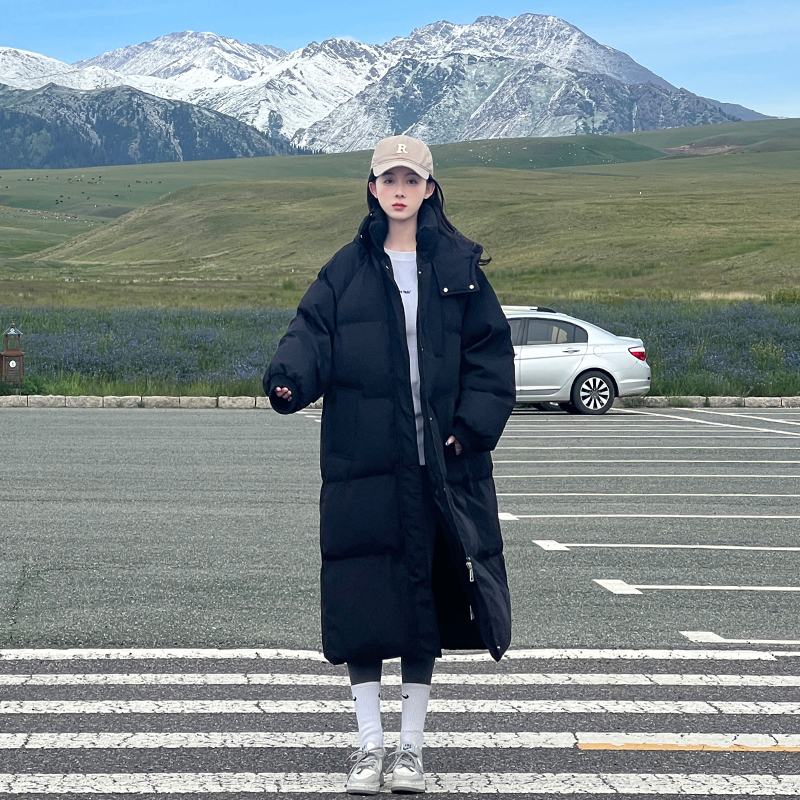 2025年新款棉服女中长款修身羽绒棉袄加厚冬季棉衣潮流冬天外套女