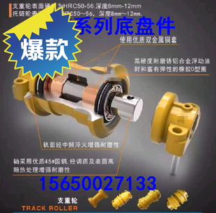 挖掘机配件 日立55/60/70/100/200/300/400 支重轮 承重轮 底盘