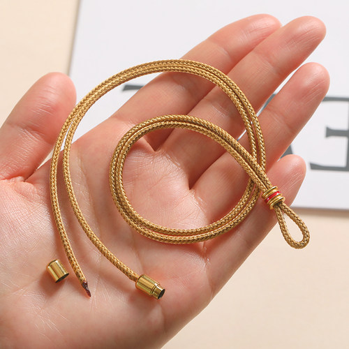 黄金八宝罗盘吊坠挂绳手工编织葫芦平安扣项链绳编绳老铺同款绳子