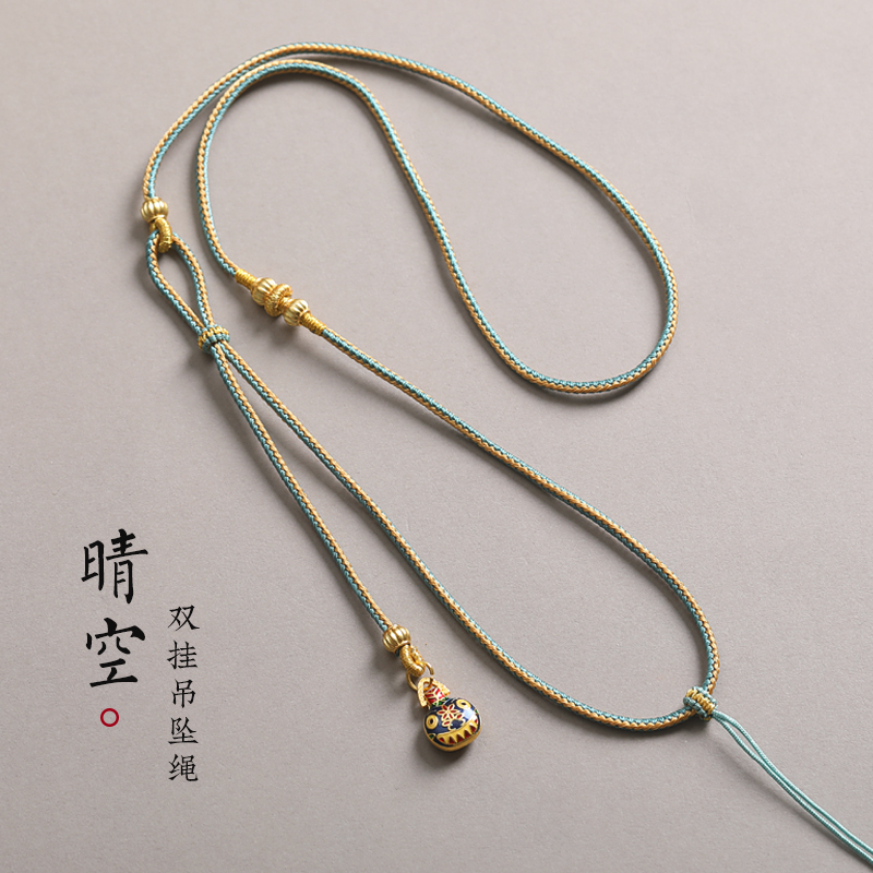 佛头手工编织黄金吊坠挂绳