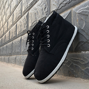 冬季防寒靴男军棉鞋78老式棉布鞋部队羊毛毡棉鞋千层底劳保爸爸鞋