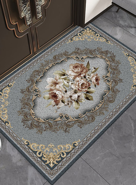 欧式丝圈脚垫入户门地垫门垫几何丝圈进门垫玄关地垫可裁剪家用