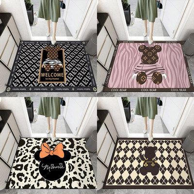 皮革轻奢入户门防水可擦洗地垫