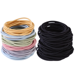 橡皮筋黑色头绳发圈小扎头牛皮筋绑扎头发高弹力胶圈男女简约耐用