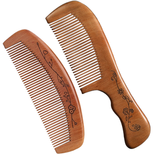 天然正品檀木头梳子男女士专用防脱发静电家用梳头发桃木梳按摩梳