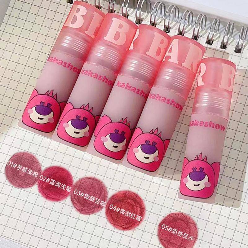 k易akashow丝绒GZI雾不面唇哑光釉唇泥沾杯不掉色口红平不掉甜心