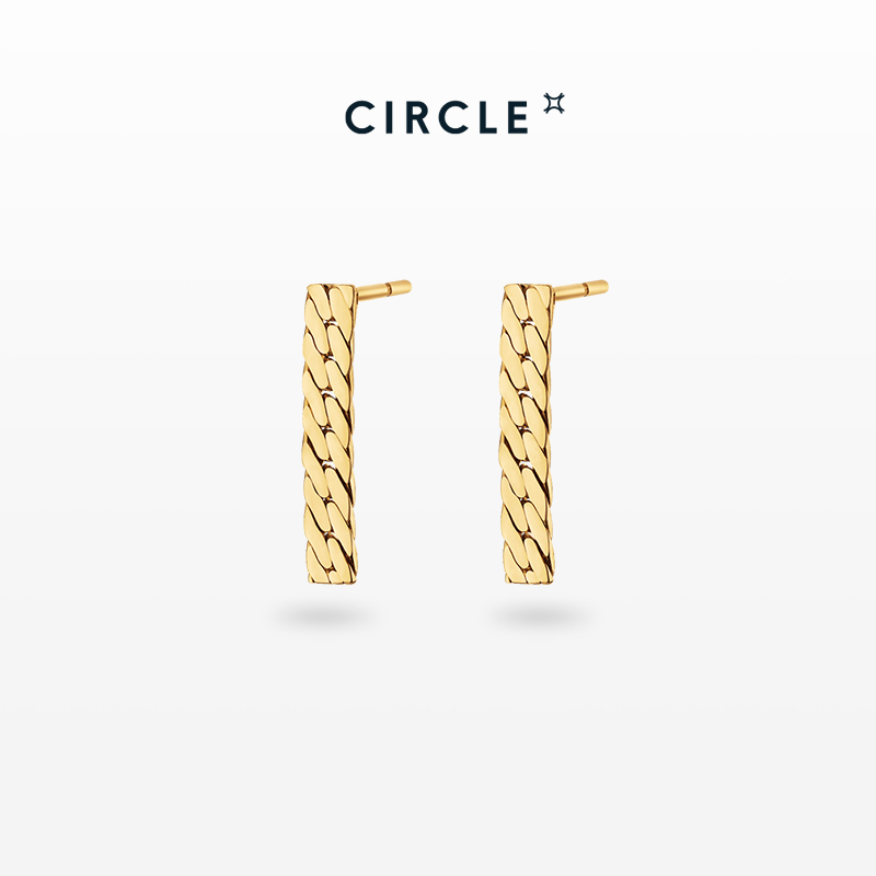 circle珠宝18k黄金流光耳饰