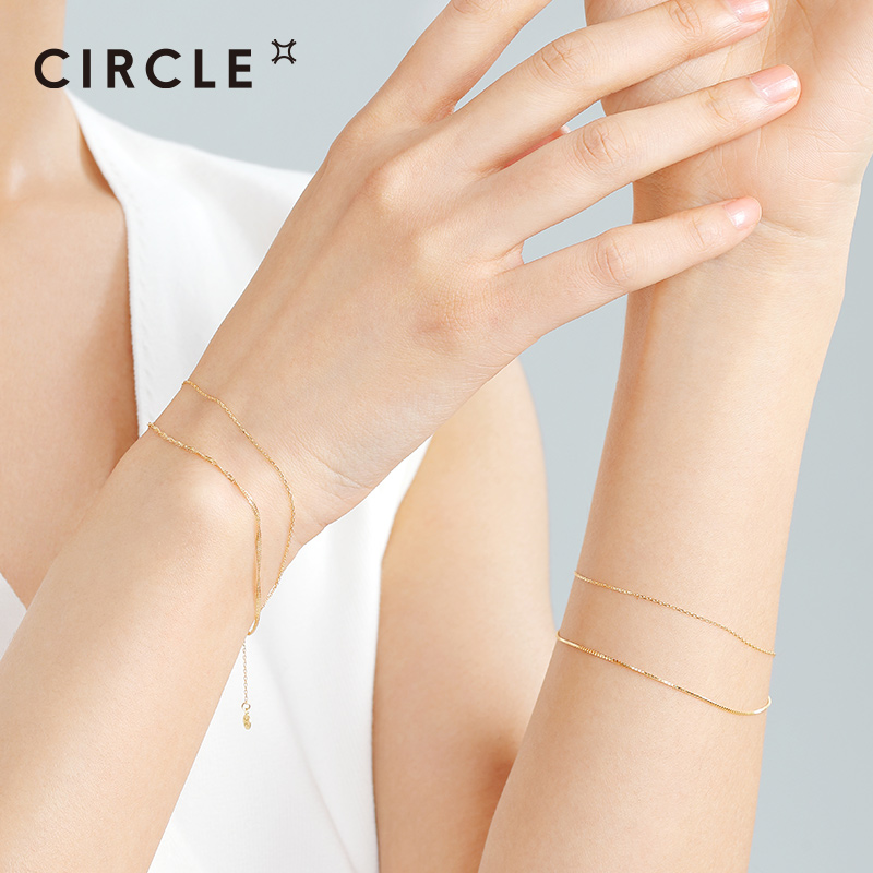 素金手链CIRCLE百搭叠戴