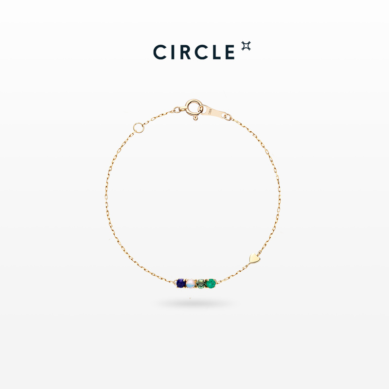 CIRCLE珠宝9K金爱在心里系列手链