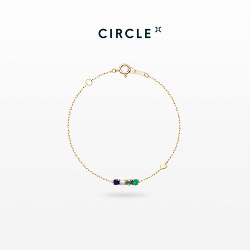 CIRCLE珠宝9K金爱在心里系列手链