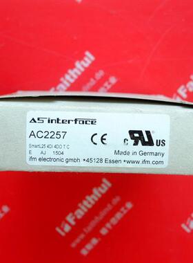 议价 AC2257 易福门全新AS-i从站模块 SmartL25 4DI 4DO T C