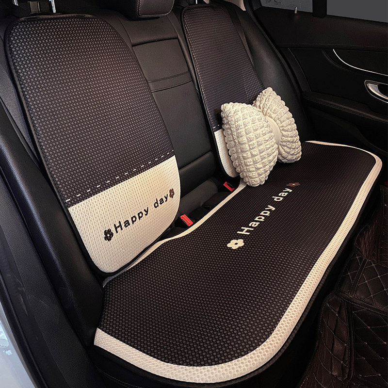 汽车坐垫四季通用凉垫小蛮腰后排三件套冰丝座垫网红屁垫卡罗拉女