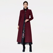 SUSSI 爵头红高级感双面呢羊毛毛呢大衣女 商场同款 古色季 新款