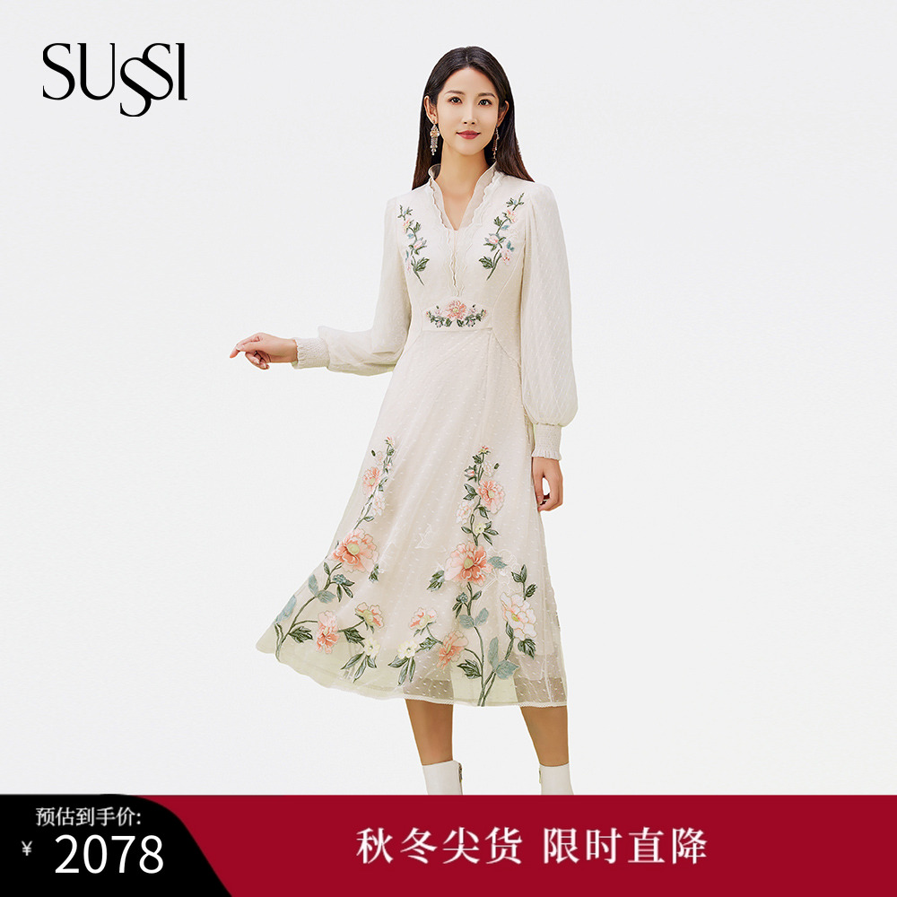 SUSSI/古色宫廷复古连衣裙