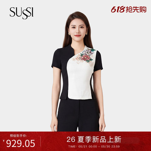 SUSSI/古色显瘦修身上衣