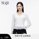上衣 拉链收腰长袖 SUSSI 古色2025秋商场同款